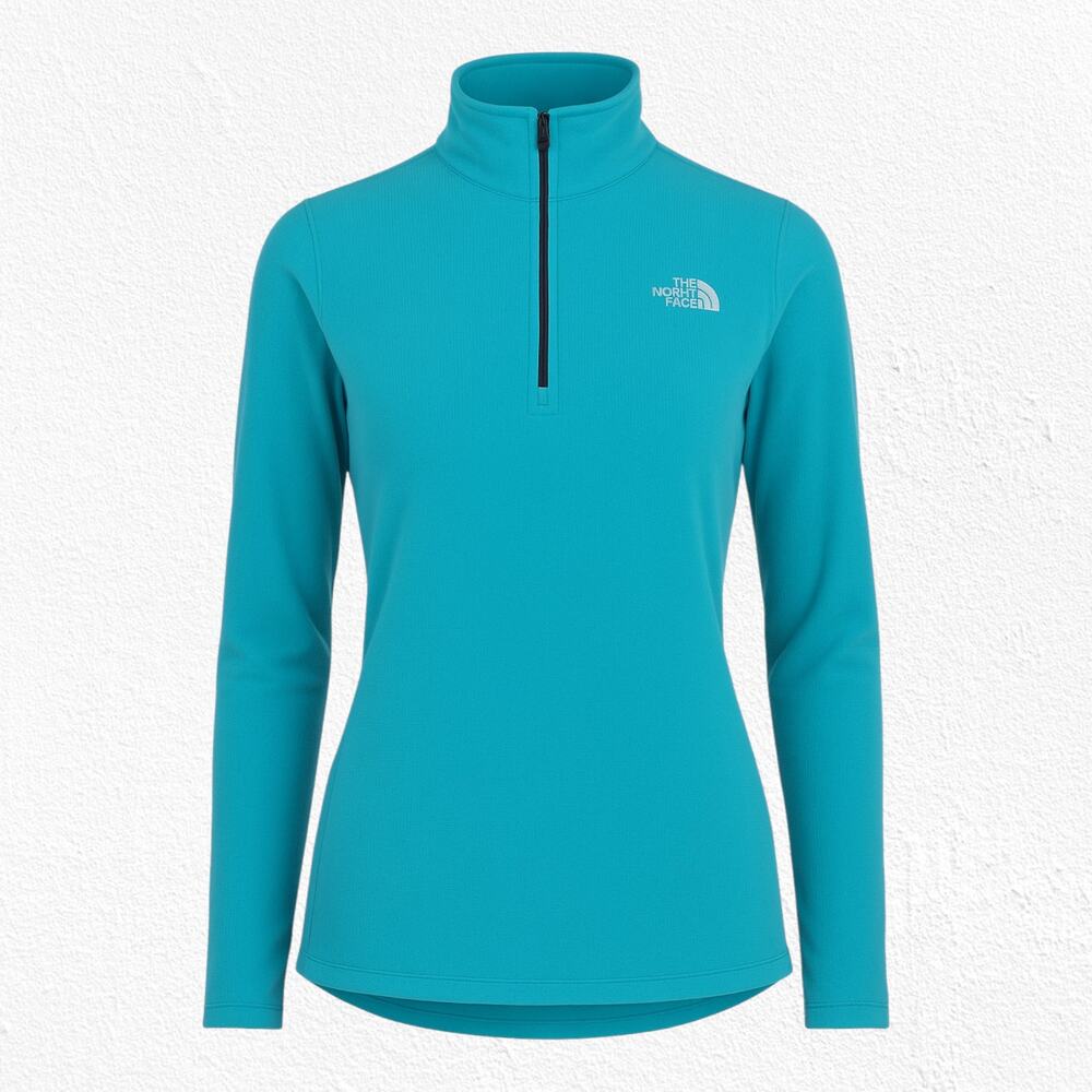 The North Face Turquoise Blue TKA Glacier Quarter Zip Fleece Pullover Size Large